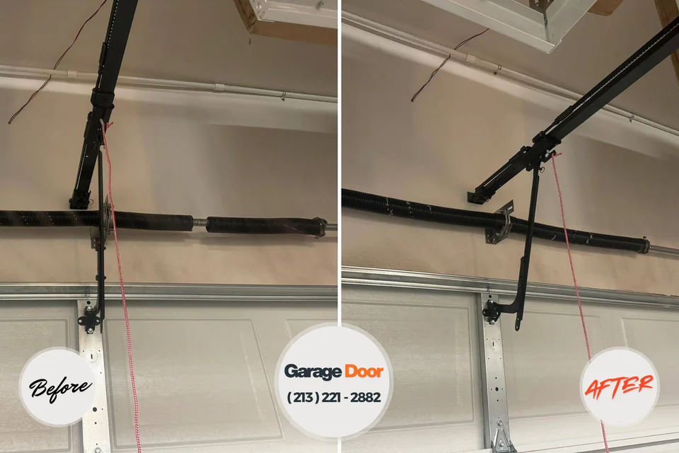 Before and after: garage door repair Lakewood Park, TN